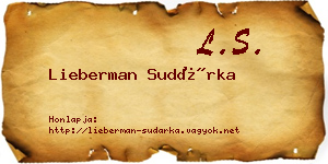 Lieberman Sudárka névjegykártya